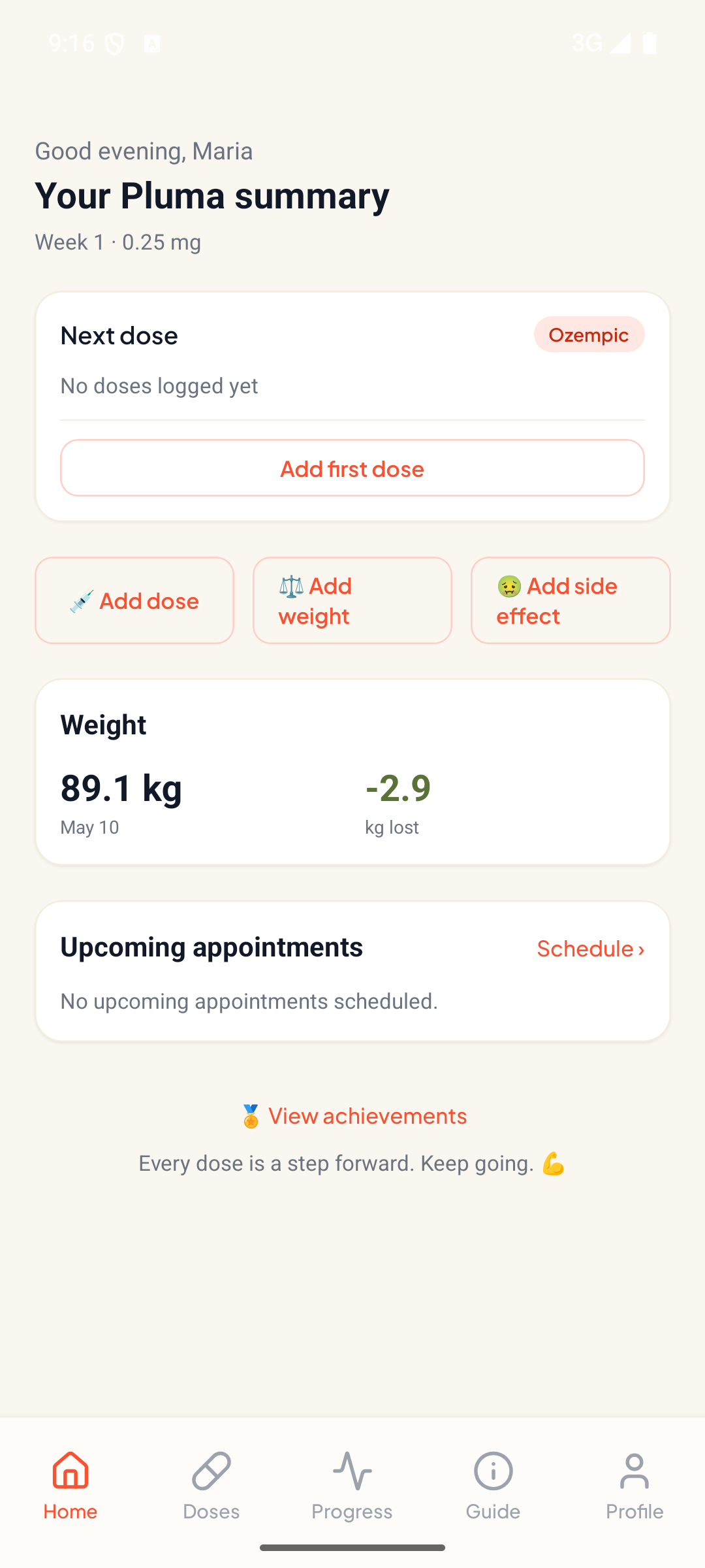 Pluma dashboard